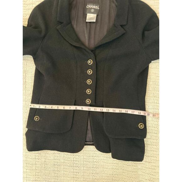 Chanel Black Tweed Jacket Blazer Tulip Skirt Suit FR 46 44 US 10 12 14 07P - Picture 6 of 16